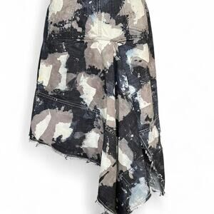 DIESEL Asymmetrical Deconstructed S/M Denim Maxi Skirt Grunge Y2K Avant Garde